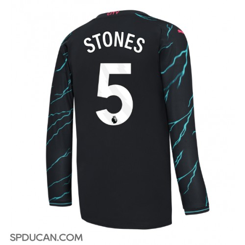 Muški Nogometni Dres Manchester City John Stones #5 Rezervni 2023-24 Dugi Rukav